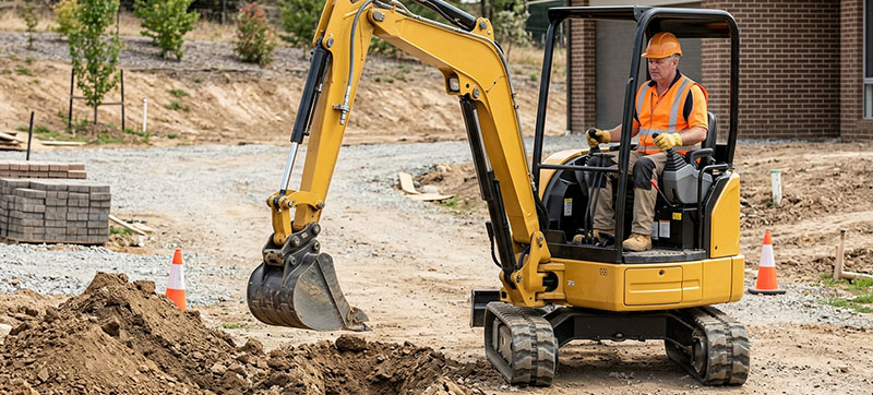 Mini-excavatrice avec opérateur (2,5 t)
